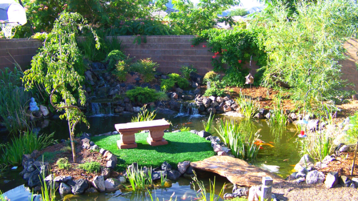 Garden Waterfall - Feng Shui Tips for Financial Growth